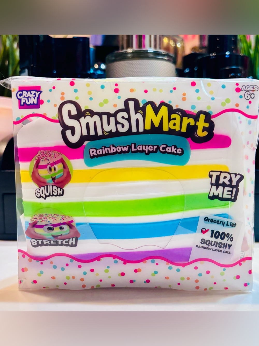 Smush Mart Squishy Rainbow Layer Cake JUMBO SQUISHY